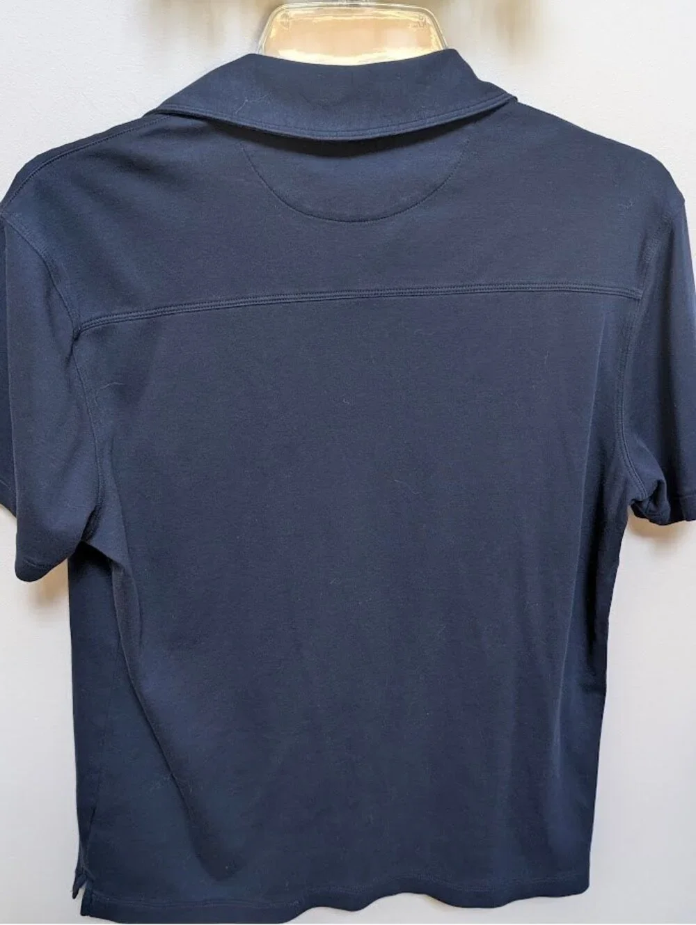 Banana Republic Luxury Touch Men's Navy Blue Short Sleeve Button-Up Shirt Size S